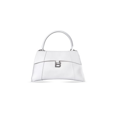 BALENCIAGA WOMEN'S HOURGLASS SOFT BAG LARGE IN WHITE 8106332ABF61000 (39.8*24.8*14.9cm)